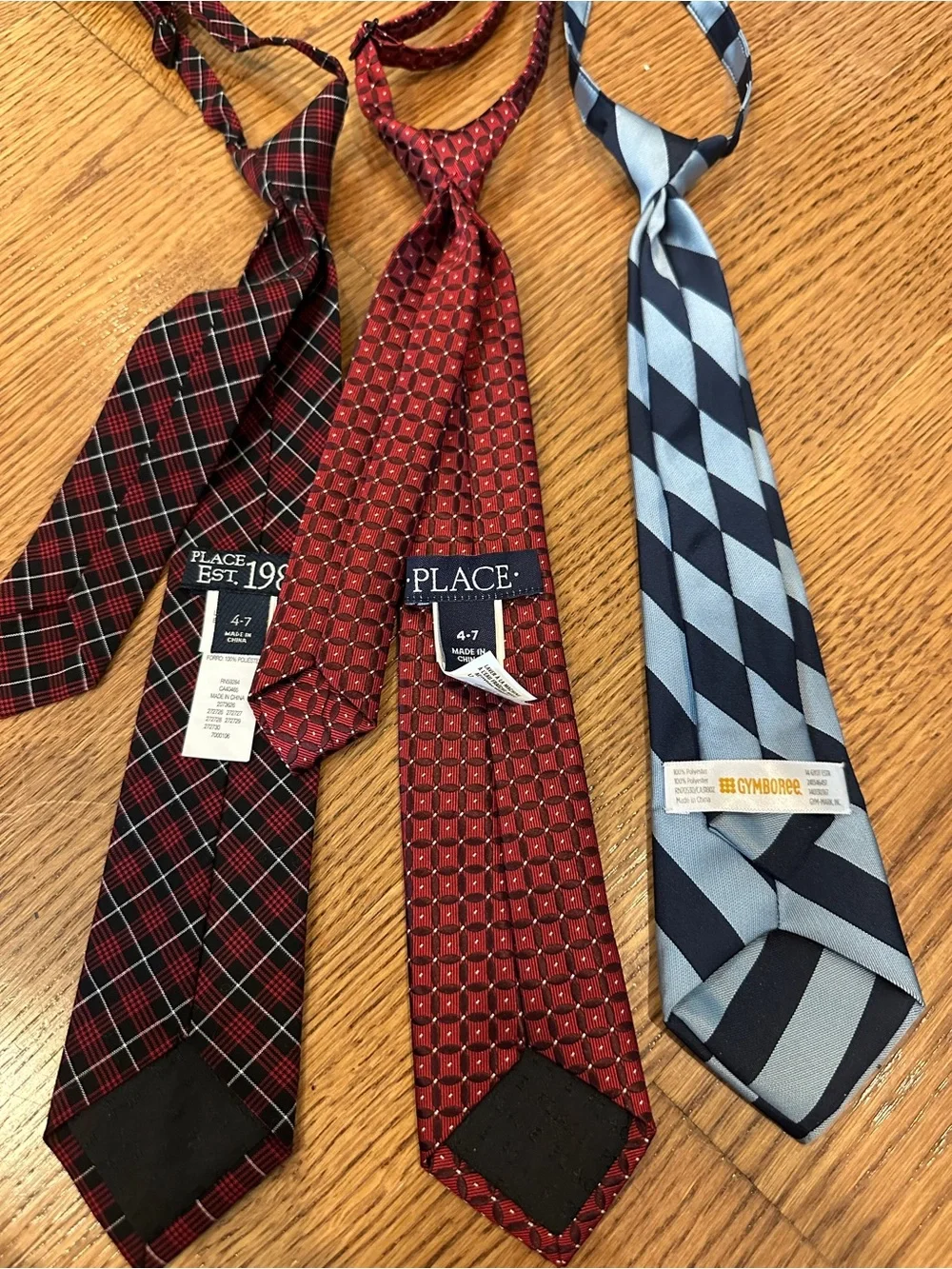 Children’s Place Lot of 3 Boys Adjustable Neckties 13” Ages 4-7 Formal School